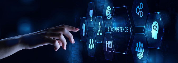 Competence skills personal development business education concept.