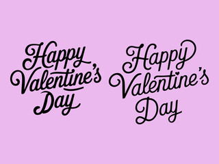 happy valentines day typography