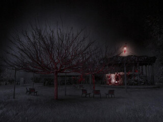 Caroussel de La Grande Motte, par temps sombre