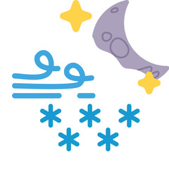 Weather illustration icon flat art design