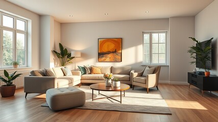 Serene Living Room - Bright & Cozy Interior