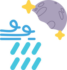 Weather illustration icon flat art design