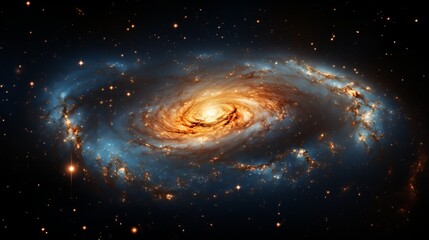 Exploring the Beautiful Swirls of a Distant Spiral Galaxy in Cosmic Splendor. Generative AI