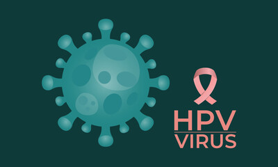 Vector graphic of HPV -Human papilloma virus vaccine Vector design background template. Vector illustration. Eps 10.