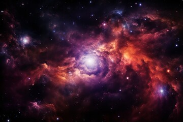 Exploring the vibrant beauty of a distant cosmic nebula in space. Generative AI