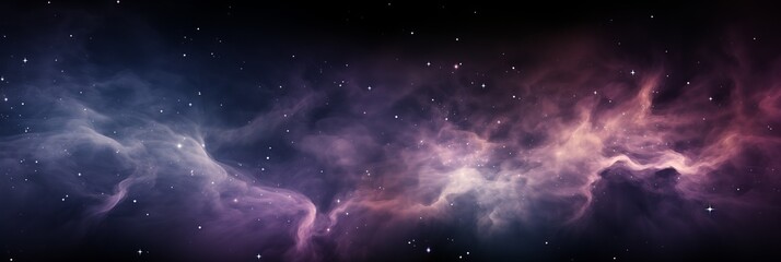 Obraz premium Cosmic dance of nebulae and stars in the expansive universe. Generative AI