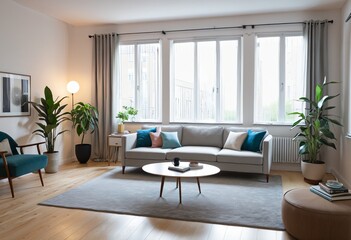 Fototapeta premium Scandinavian Style Living Room Decor