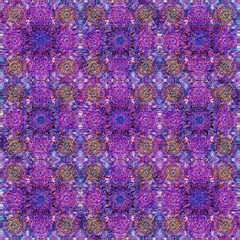 Hand-drawn colorful lines create a seamless ikat pattern on dark fabric.