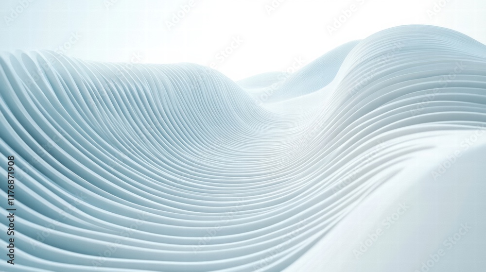 Fototapete abstract wind lines create smooth, flowing shapes under soft light in a serene environment. generati