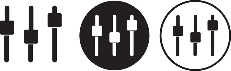 Filter icon set. Filter control line style symbol