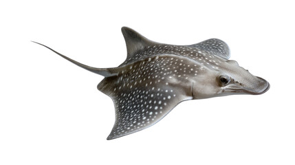 Fototapeta premium Elegant Spotted Ray: A mesmerizing close-up of a spotted ray, a graceful and mysterious creature of the ocean depths, showcasing its intricate patterns and unique form.