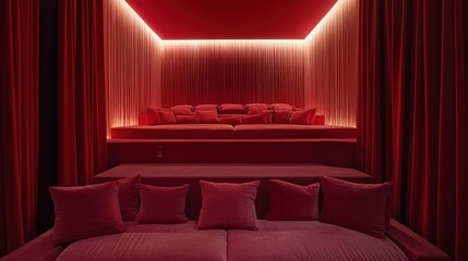 Cozy Premium Movie Room with Raised Seating