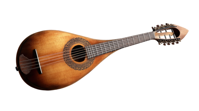 Vintage Cavaquinho: A Detailed Close-up of a Classic Portuguese Cavaquinho