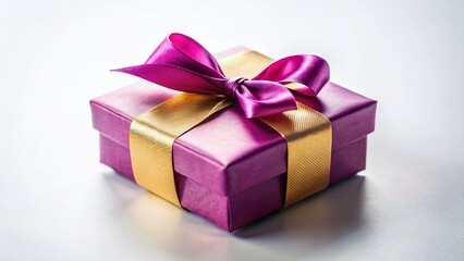 Elegant Gift Box on White Background - Perfect for Holiday or Birthday Presents
