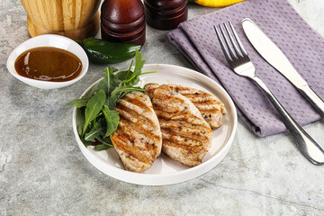 Grilled turkey breast fillet steak