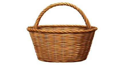 Rustic Woven Basket:  A classic, handcrafted basket with a woven design and a sturdy rope handle. This image is perfect for showcasing rustic charm and the beauty of natural materials.  