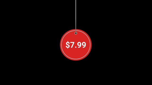 7.99 Dollar Price tag Animated