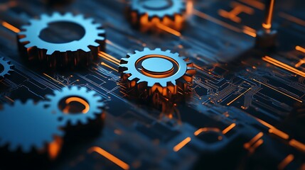 innovation pattern with abstract digital circuitry design