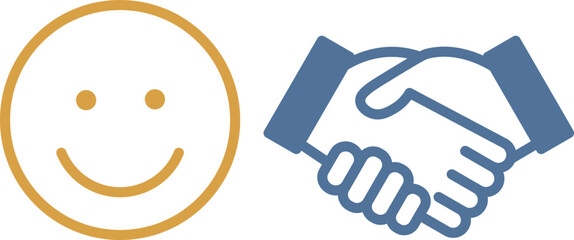 スマイル　握手　アイコン