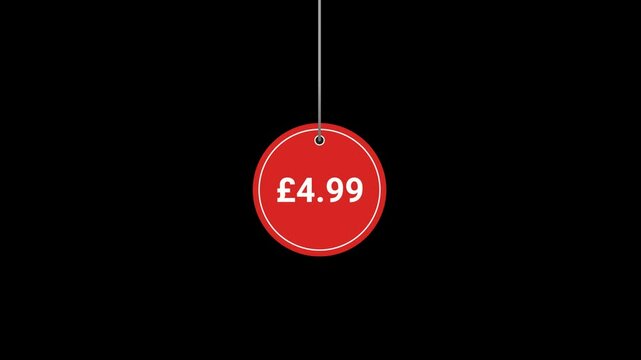4.99 Pound Price tag Animated