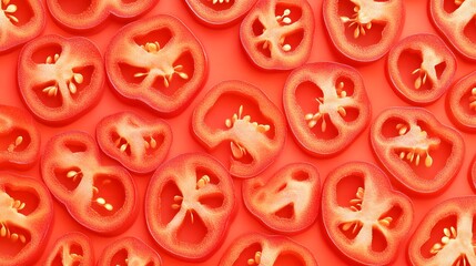 Sliced Red Peppers: Vibrant, Juicy, Fresh