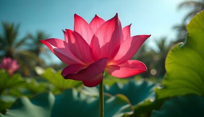 Obraz premium red lotus flower