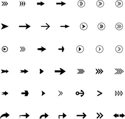 Arrow icon. Big set of vector flat arrows. Vector arrows collection for web design, mobile apps, interface and more. Arrow vector icon. Arrows vector collection. Set flat different arrows isolated