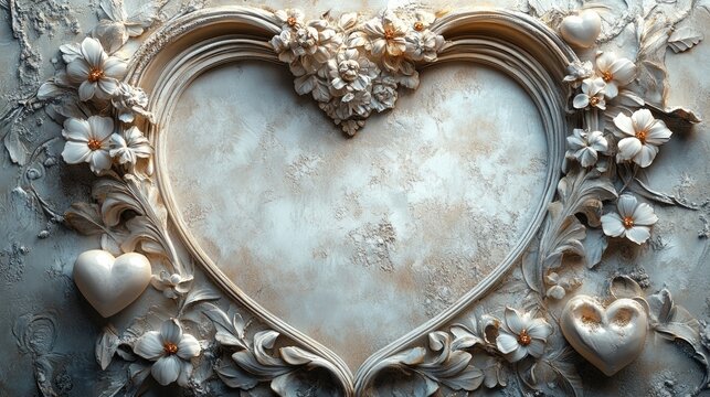 Elegant valentine wallpaper background featuring heart motif floral elements romantic atmosphere for cozy spaces