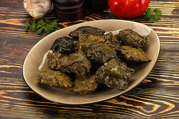 Stuffed dolma - meat in grape leaves