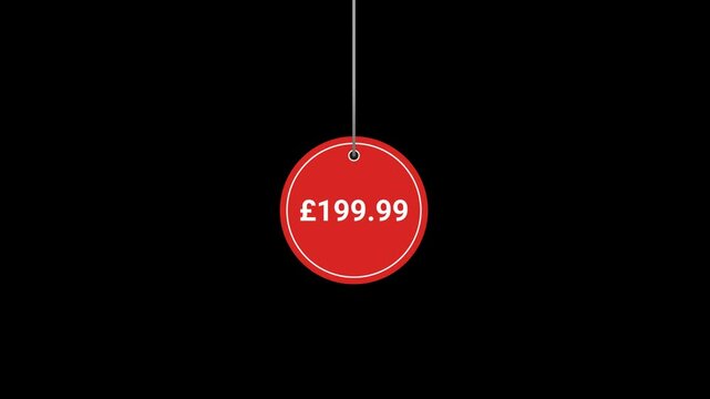 199.99 Pound Price tag Animated