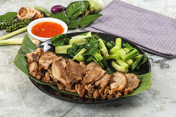 Asian cuisine Baked duck breast