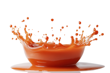 Liquid splashes in a bowl creating an energetic and dynamic moment captured in a bright setting