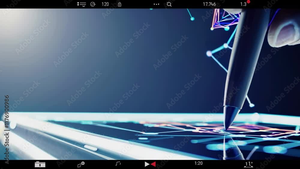 Fototapete Exploring the intersection of technology and creativity through digital art creation
