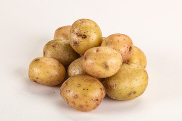 Raw fresh young baby potato