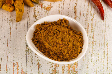 Indian cuisine - curry powder for culinary