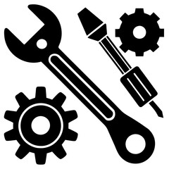 Vector Illustration of Tools for Maintenance and Repair