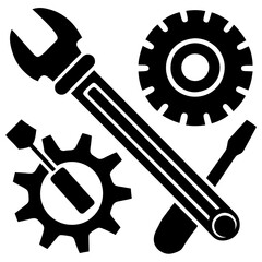 Vector Illustration of Tools for Maintenance and Repair