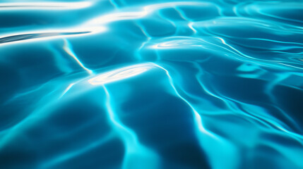 Obraz premium A serene close-up of rippling turquoise water, showcasing the fluid motion and vibrant color, perfect for tranquil and nature-themed visuals.