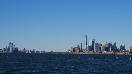 Manhattan skyline, New York City, NYC, horizon, gratte-ciel, architecture, ville, urbain, m&eacute;tropole, &Eacute;tats-Unis, Am&eacute;rique, Big Apple, Empire State Building, One World Trade Center, Freedom Tower, Chry