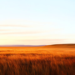 A serene landscape showcasing golden fields under a clear sky, perfect for capturing the essence of nature's beauty.