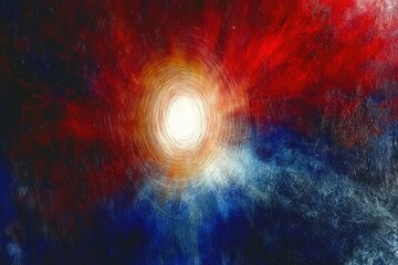 Minimalistic galaxy exploration with vivid colors and cosmic themes