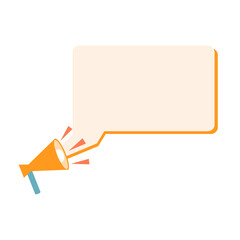 Promotional Banner with Megaphone. Announcement Banner. Advertisement Banner