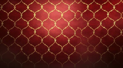 Obraz premium Luxurious arabian-inspired pattern design digital rich red and gold soft texture elegant concept for interior decor