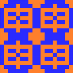 Obraz premium Pixel seamless pattern vector background for business or decoration