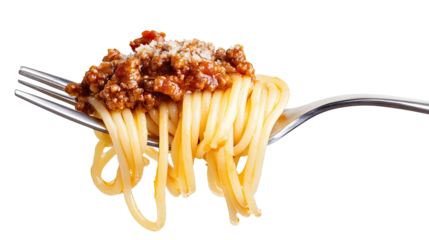 Spaghetti Bolognese on a Fork 