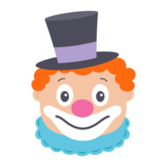 circus clown on white background