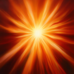 Obraz premium A vibrant burst of orange and yellow light creates a dynamic, energetic visual, symbolizing warmth and creativity.