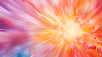 Obraz premium A vibrant explosion of colors blending harmoniously, creating a dynamic and eye-catching visual effect for various uses.