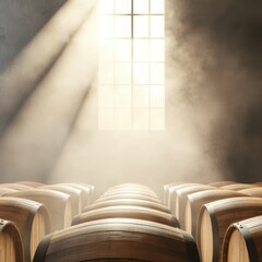 Cinematic Atmosphere in an Irish Whiskey Distillery Celebrating International Irish Whiskey Day, St. Patricks Day, and Oktoberfest