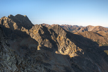 Exposure on a high mountain trail in the High Tatras.
